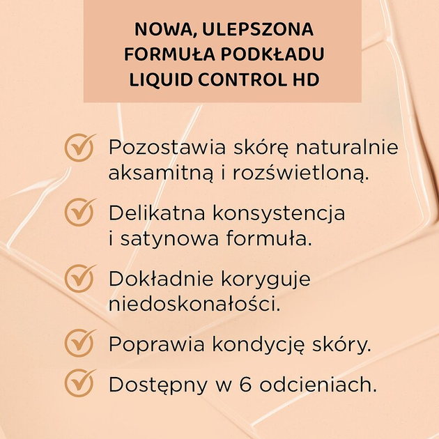 Рідка тональна основа Eveline Liquid Control 015 Light Vanilla з ніацинамідом 32 мл (5903416058250) - зображення 3
