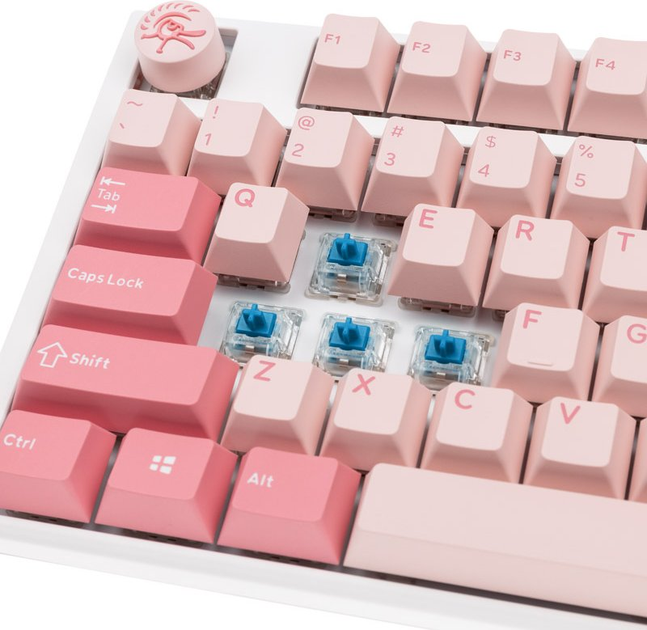 Klawiatura przewodowa Ducky One 3 TKL Cherry MX Blue USB Gossamer Pink (100043074) - obraz 5