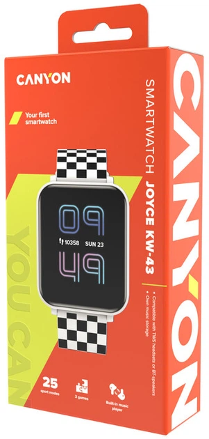 Smartwatch dziecięcy Canyon Joyce KW-43 DUAL BT Music White (CNE-KW43WB) - obraz 7