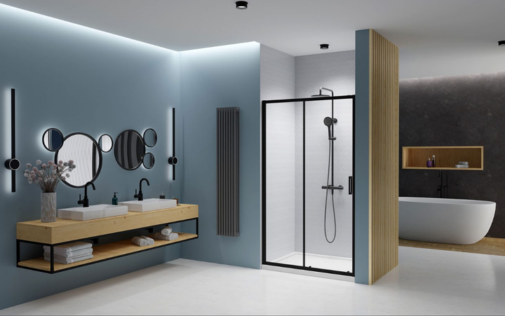 Душові двері RADAWAY Premium Pro Black DWJ 110 см скло прозоре 1014110-54-01L - Фото 4 Душові двері RADAWAY Premium Pro Black DWJ 110 см скло прозоре 1014110-54-01L - зображення 4