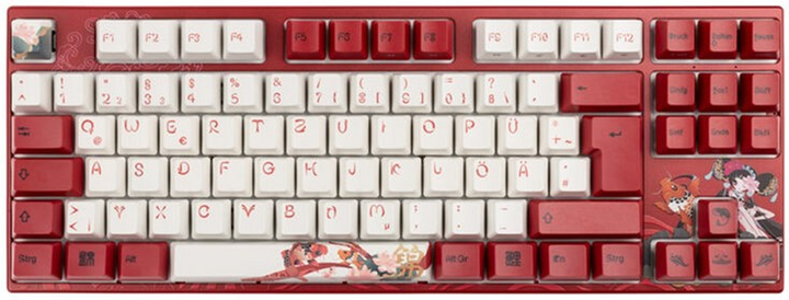 Клавіатура дротова Varmilo VEA88 Koi TKL Cherry MX Silent Red USB Red/White (100273749) - зображення 1