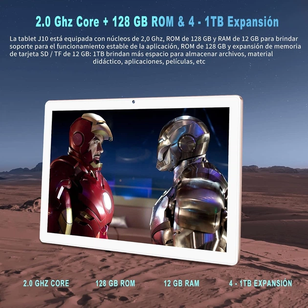 Планшет 10.1" Jusyea J10 12/128Gb Android 13 8000 mAh Розовое золото - изображение 2