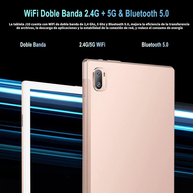 Планшет 10.1" Jusyea J10 12/128Gb Android 13 8000 mAh Розовое золото - изображение 3