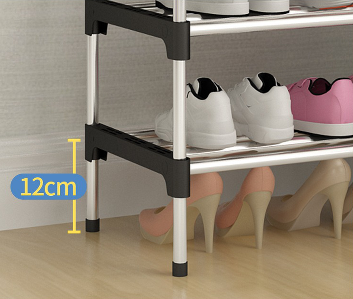 Тумба полка подставка органайзер стойка для хранения обуви на 4 яруса SHOE RACK 58 х 80 х 27 см Черный (D-2019091680) - Фото 4 Тумба полка подставка органайзер стойка для хранения обуви на 4 яруса SHOE RACK 58 х 80 х 27 см Черный (D-2019091680) - изображение 4
