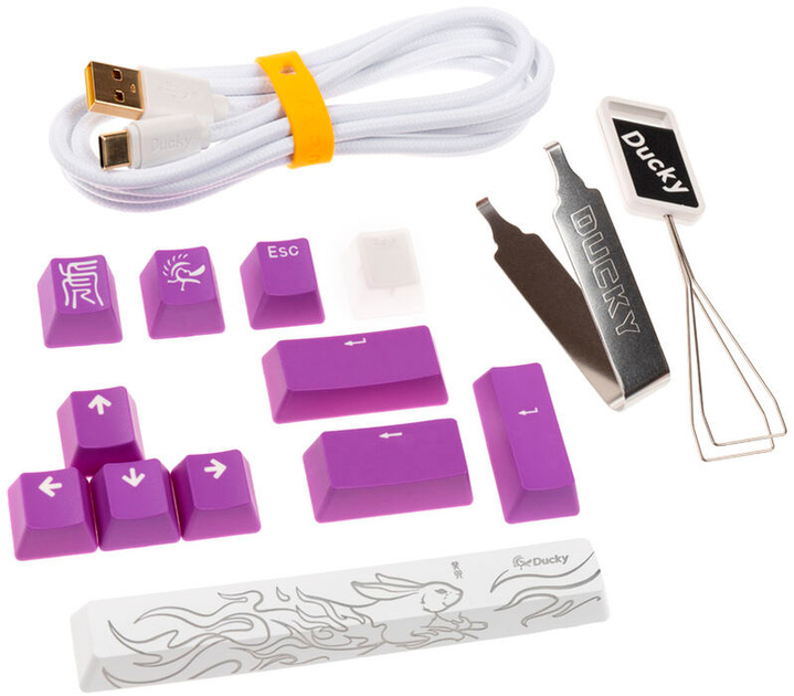Klawiatura przewodowa Ducky One 3 TKL RGB LED MX Speed Silver USB Aura White (100352882) - obraz 6