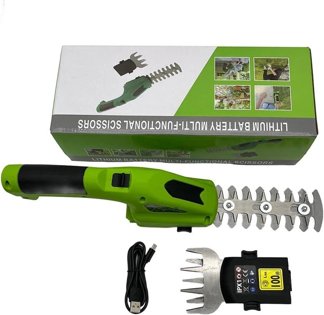 Триммер-кусторез аккумуляторный Multi-Functional Scissors 9343 7.2V Зеленый - изображение 3