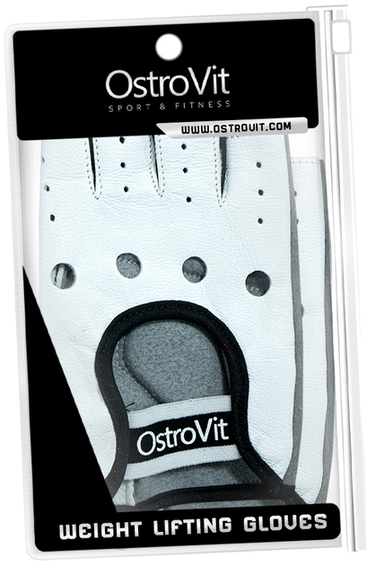 Чоловічі тренувальні рукавички OstroVit Біло-чорні L (5903246228953) - зображення 2