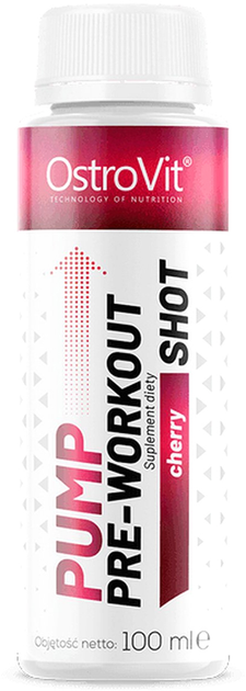 Zestaw suplementów diety OstroVit Pump Pre-Workout Shot Cherry w płynie 20 x 100 ml (5903933911397) - obraz 2