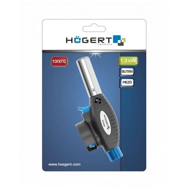 Горелка газовая с пьезоподжигом 1300 Вт HOGERT, HT2C500 - изображение 4
