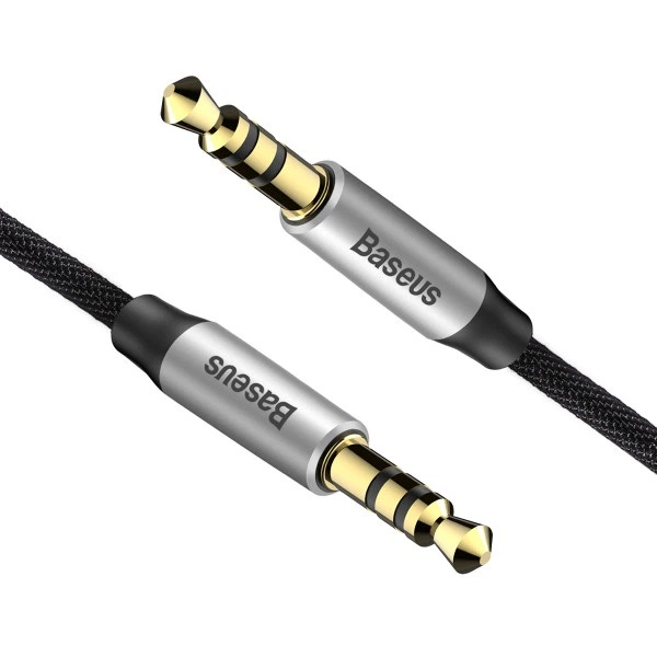 Кабель mini jack 3.5 мм - mini jack 3.5 mm yiven audio cable m30 1.5м чорний BASEUS, CAM30-CS1 - Фото 5 Кабель mini jack 3.5 мм - mini jack 3.5 mm yiven audio cable m30 1.5м чорний BASEUS, CAM30-CS1 - зображення 5