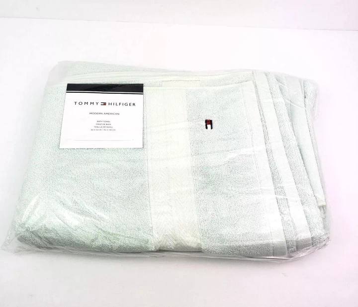 Рушник махровий Tommy Hilfiger Modern American Банний 76х138 см бірюзловий - зображення 2