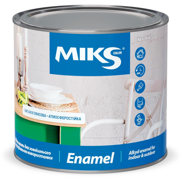 Емаль алкідна вишнева МІКS Color 2,8 кг - зображення 1