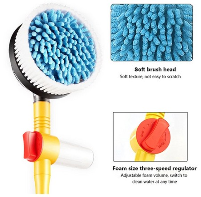 Вращающаяся щетка насадка для шланга Water Blast Cleaner Roto Brush (100e) - Фото 7 Вращающаяся щетка насадка для шланга Water Blast Cleaner Roto Brush (100e) - изображение 7