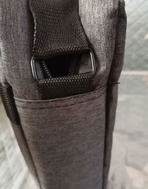 Сумка для ноутбука до 15.6" на ремне Серая (S690) - Фото 7 Сумка для ноутбука до 15.6" на ремне Серая (S690) - изображение 7