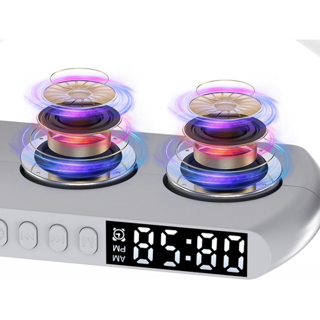 Настільна LED лампа-нічник VHG NH-30 з бездротовою зарядкою 15W та Bluetooth колонкою Black. - зображення 6