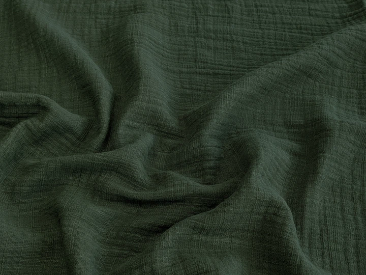 Ткань Муслин слаб двухслойный, хаки, пог. м. (м75, 2311031C, цв7) - изображение 2