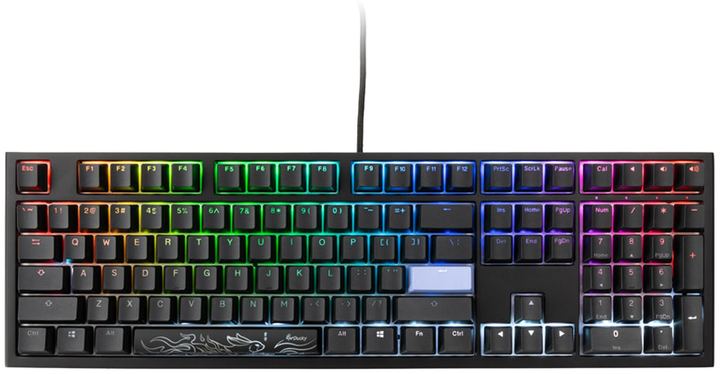 Клавіатура дротова Ducky Shine 7 PBT Gaming Cherry MX Red USB Black (4710578299954) - зображення 1