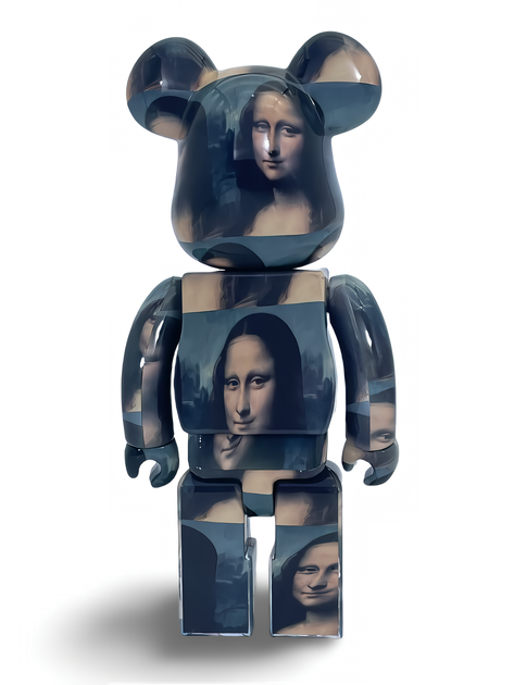 Статуетка Bearbrick x Leonardo De Vinci x Mona Lisa 400% 28 см Medicom Toy Мона Ліза - зображення 10