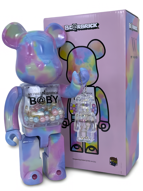 Статуетка Bearbrick x My First Baby x Macau 2021 400% 28 см Medicom Toy Цукерковий рай - зображення 5