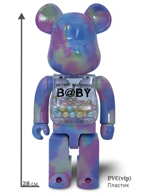 Статуетка Bearbrick x My First Baby x Macau 2021 400% 28 см Medicom Toy Цукерковий рай - зображення 9