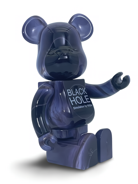 Статуэтка Bearbrick x NASA x BLACK HOLE 400% 28 см Medicom Toy