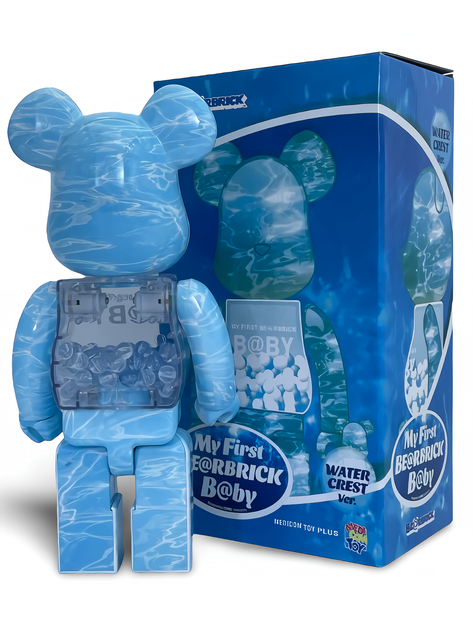 Статуэтка Bearbrick x My First Baby x Water Crest 400% 28 см Medicom Toy Стихия Вода - изображение 2