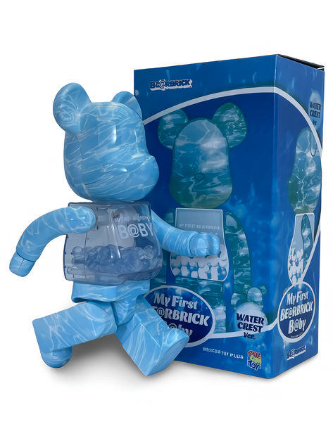 Статуэтка Bearbrick x My First Baby x Water Crest 400% 28 см Medicom Toy Стихия Вода - изображение 5