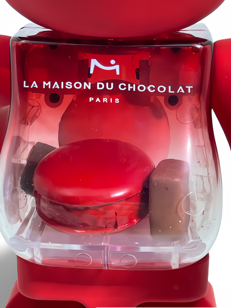 Статуэтка Bearbrick x La Maison du Chocolat 400% 28 см Medicom Toy Шоколадный фонтан - изображение 11