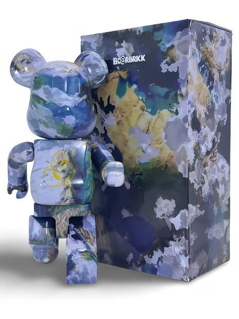 Статуетка Bearbrick x NASA x Innersect Earth 400% 28 см Medicom Toy Апокаліпсис - зображення 6