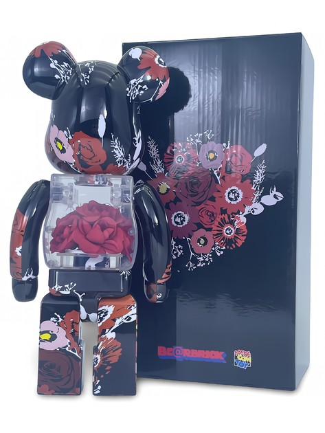 Статуэтка Bearbrick x Flora Flower Red 400% 28 см Medicom Toy