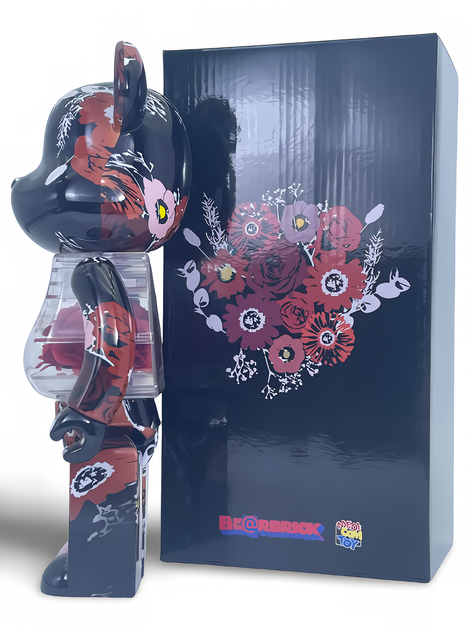 Статуэтка Bearbrick x Flora Flower Red 400% 28 см Medicom Toy