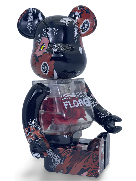 Статуэтка Bearbrick x Flora Flower Red 400% 28 см Medicom Toy