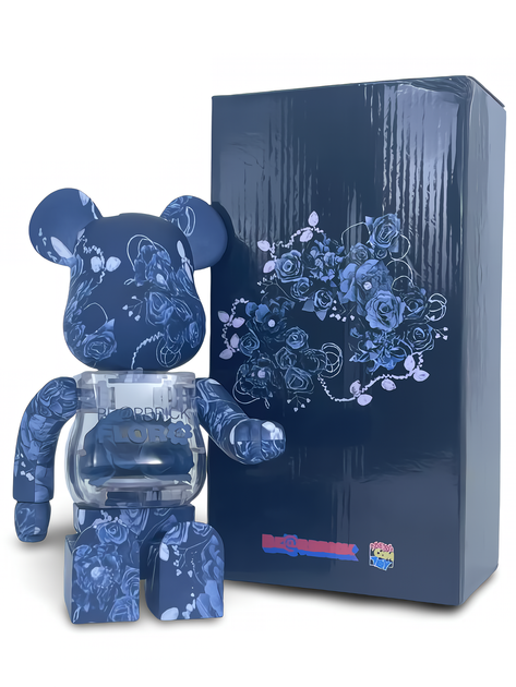 Статуетка Bearbrick x Flora Flower Blue 400% 28 см Medicom Toy Снігове королівство - зображення 7