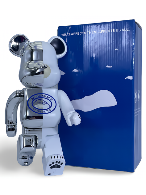 Статуэтка Bearbrick x Canada Goose x Polar Bears 400% 28 см Medicom Toy Полярный медвежонок - изображение 6