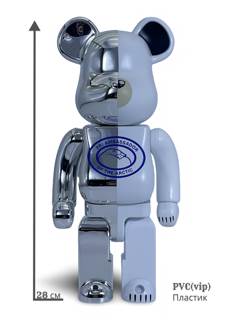 Статуэтка Bearbrick x Canada Goose x Polar Bears 400% 28 см Medicom Toy Полярный медвежонок - изображение 9