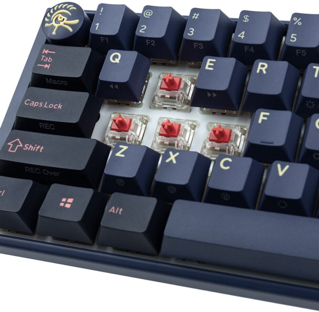 Klawiatura przewodowa Ducky One 3 Mini Cherry MX Silent Red USB Cosmic Blue (100043118) - obraz 4