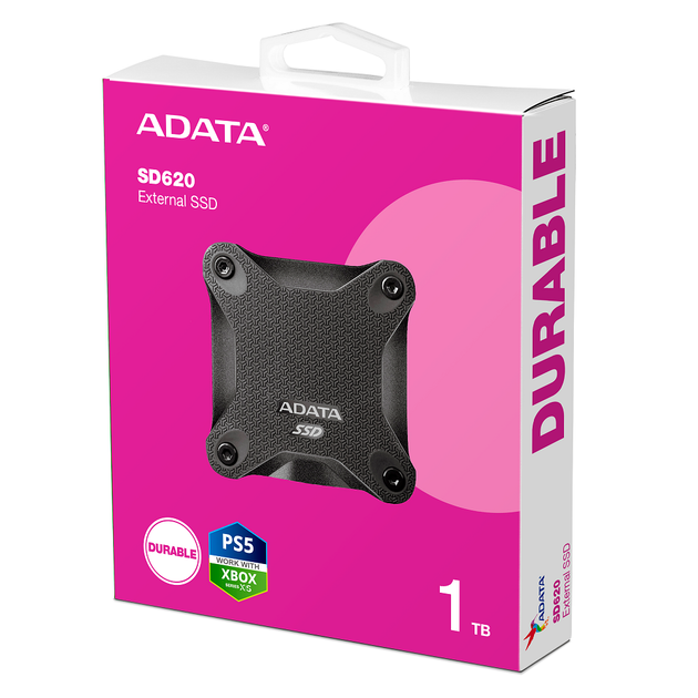 Портативний SSD ADATA SD620 1TB USB 3.2 520/460Mb/s Black (SD620-1TCBK) - изображение 2