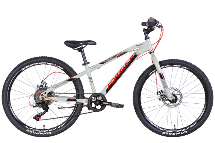 Велосипед 24" Formula FOREST DD 12,5" серо-красный 2022 - Фото 1 Велосипед 24" Formula FOREST DD 12,5" серо-красный 2022 - изображение 1