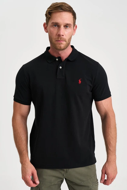 Чорна футболка-поло Polo Ralph Lauren 6494 XXL – Брендовая одежда
