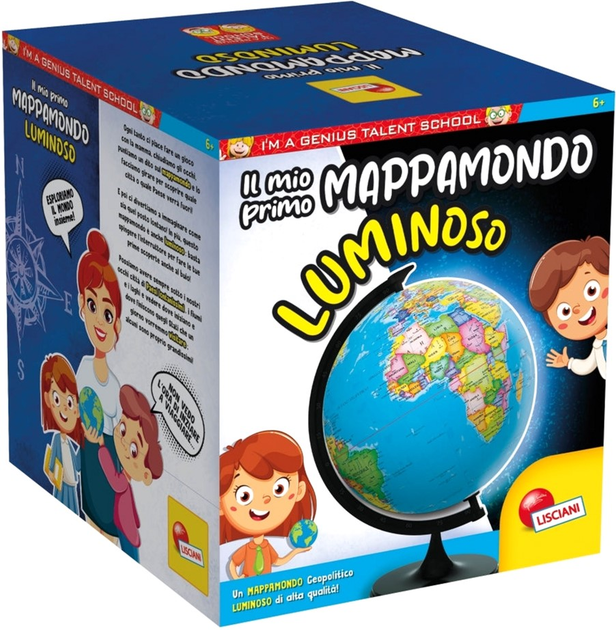 Globus Lisciani Im a Genius My First Luminous World Map 26 cm (8008324105519) - obraz 1