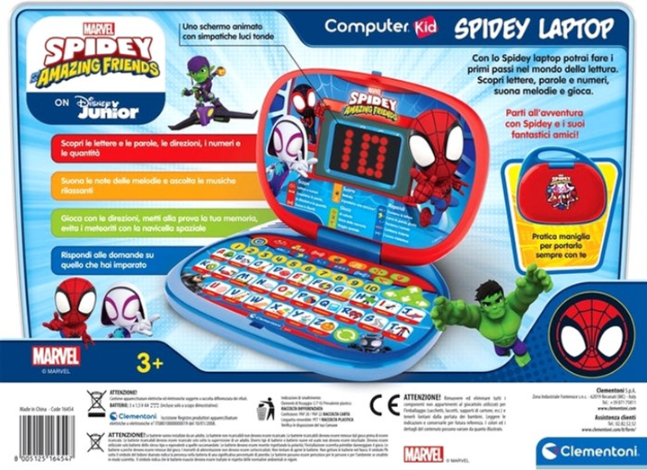 Laptop dla dzieci Clementoni Spidey (w języku włoskim) (8005125164547) - obraz 3