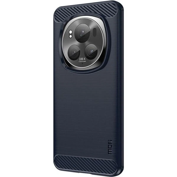 Силиконовый (TPU) чехол MOFI Carbon Fiber для Honor Magic 6 Pro - Blue - изображение 2