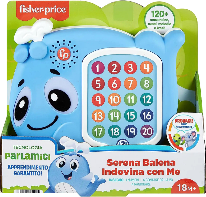 Interaktywna zabawka Fisher-Price Talk to me Serena Whale Guess with Me (0194735172092) - obraz 1