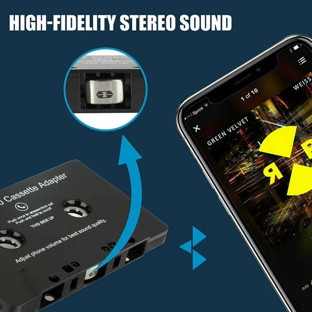 Адаптер Bluetooth кассета со стерео головкой, модулятор для автомагнитол Multifunctional MP3, WAV Black - изображение 3