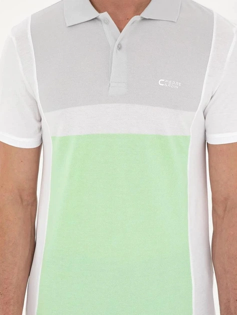Поло довге чоловіче Pierre Cardin G021SZ011-000-1853618 (beyaz) XXL Біле (8683857392973) - зображення 5