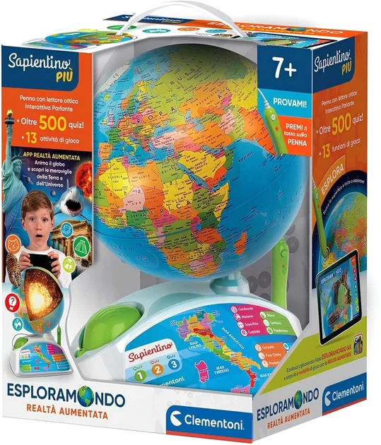 Globus interaktywny Clementoni Exploring the Augmented Reality World 25 cm (8005125508471) - obraz 3