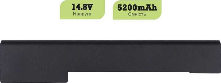 Аккумулятор 1stCharger для ноутбуков HP EliteBook 8560w (VH08XL) 14.8V 5200mAh Black (BN1st6039) - изображение 2