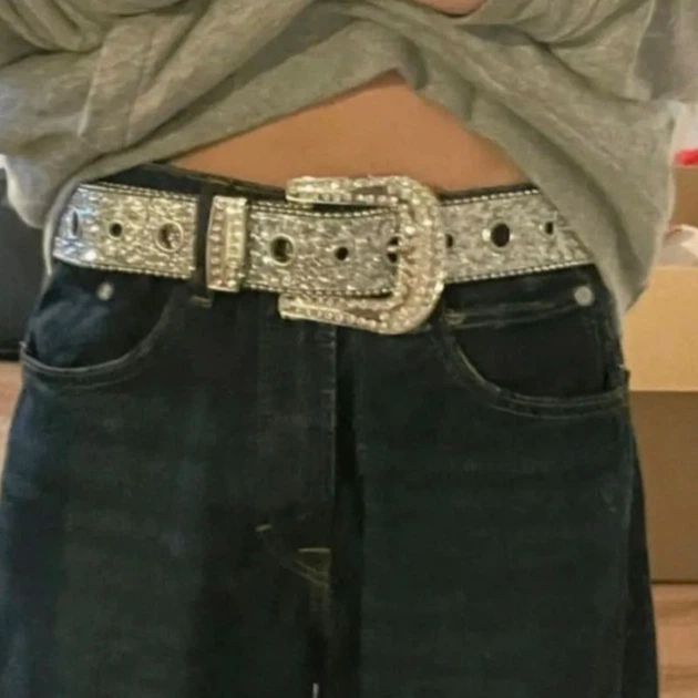 Ремень со стразами в стиле y2k belt drip – Стильные