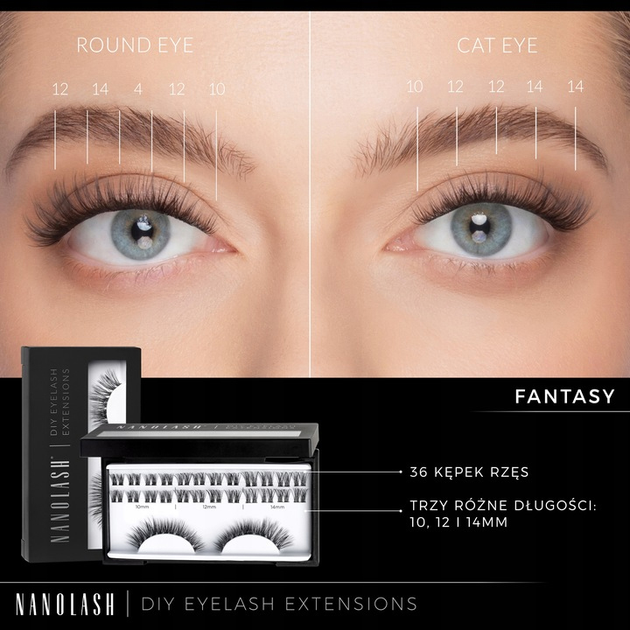 Sztuczne rzęsy Nanolash Eyelash w kępkach Fantasy 36 szt (5905669547833) - obraz 5