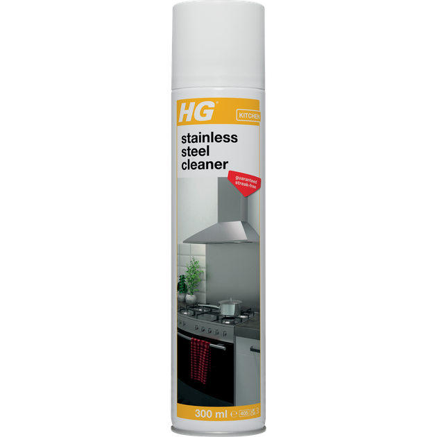 Средство для очистки нержавеющей стали HG Rapid Stainless-Steel Cleaner, 300 мл Аэрозоль (341030106) - Фото 1 Средство для очистки нержавеющей стали HG Rapid Stainless-Steel Cleaner, 300 мл Аэрозоль (341030106) - изображение 1